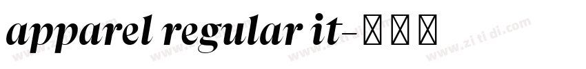 apparel regular it字体转换